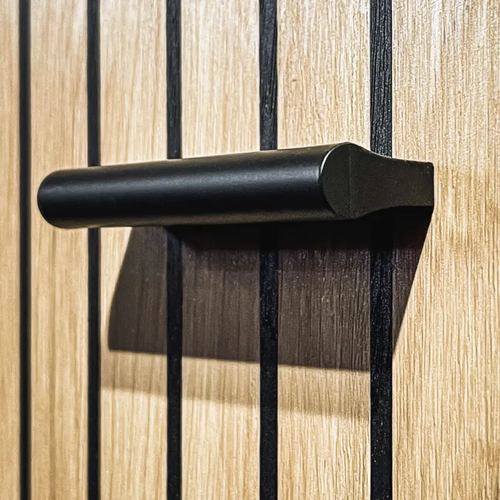 Armadio multiuso ingresso 60x203h cm 2 ante stampa a righe rovere rustico antracite California Gihome®