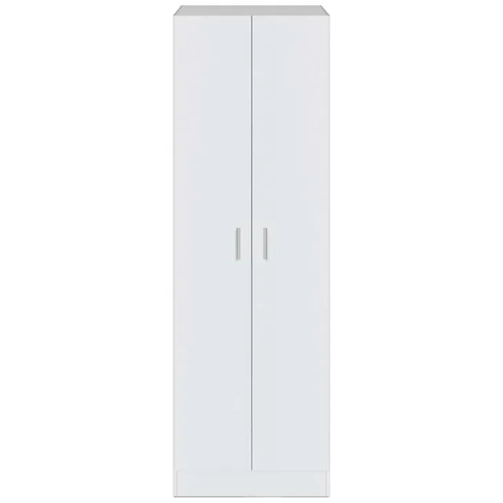 Armadio scarpiera 59x180h cm 2 ante battenti bianco opaco Easy