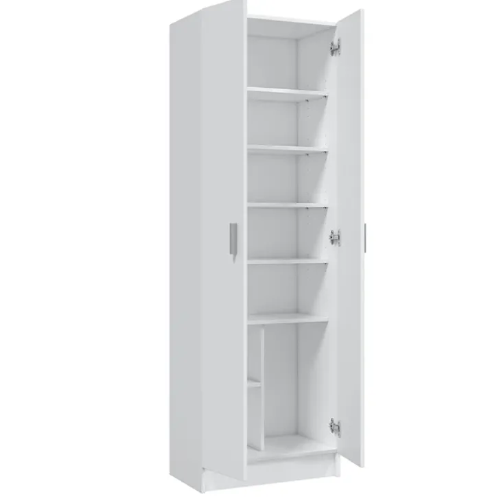 Armadio scarpiera 59x180h cm 2 ante battenti bianco opaco Easy