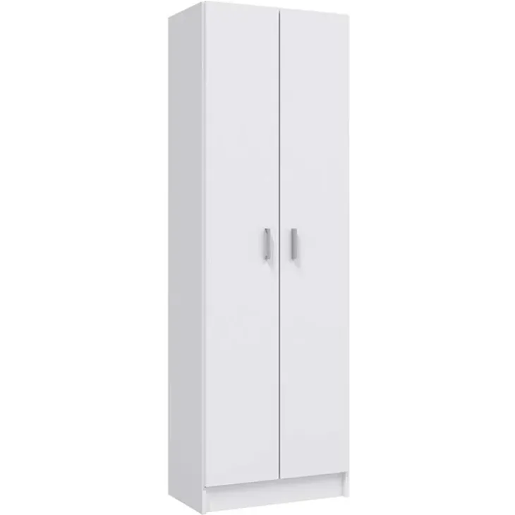 Armadio scarpiera 59x180h cm 2 ante battenti bianco opaco Easy