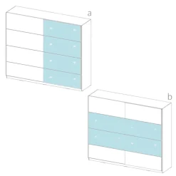 Armadio 200x210h cm 2 ante scorrevoli con specchio bianco opaco Pascal Gihome®