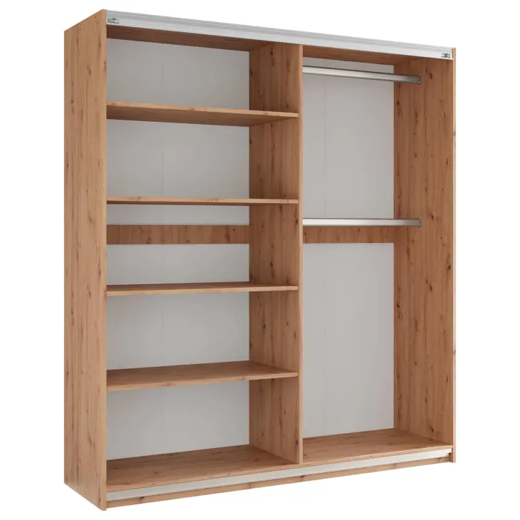 Armadio 203x215h cm 2 ante scorrevoli bianco Duppy