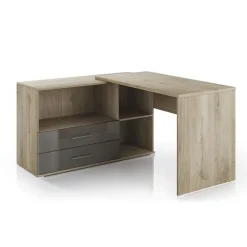 Arredo ufficio completo moderno rovere antracite lucido Time 10