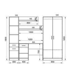 Cameretta per bambini completa con letto 120x190 cm rovere blu petrolio Alex Gihome®