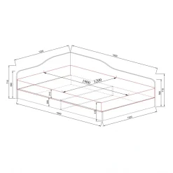 Cameretta per bambini completa con letto 120x190 cm rovere blu petrolio Alex Gihome®