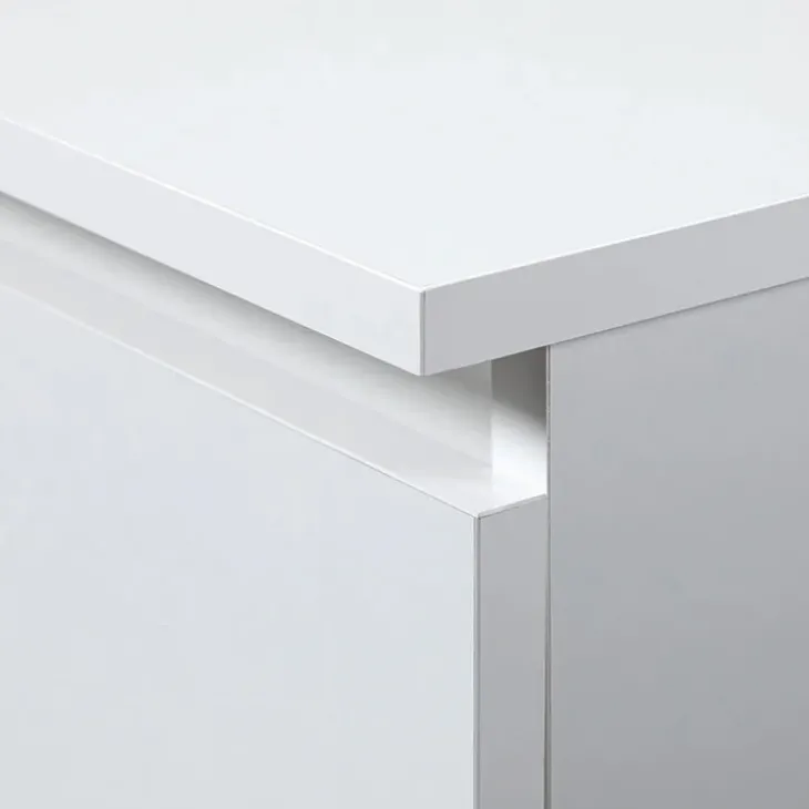 Cassettiera 120x77h cm moderna 6 cassetti bianco Living
