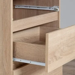 Cassettiera 140x100h cm moderna 8 cassetti rovere Living