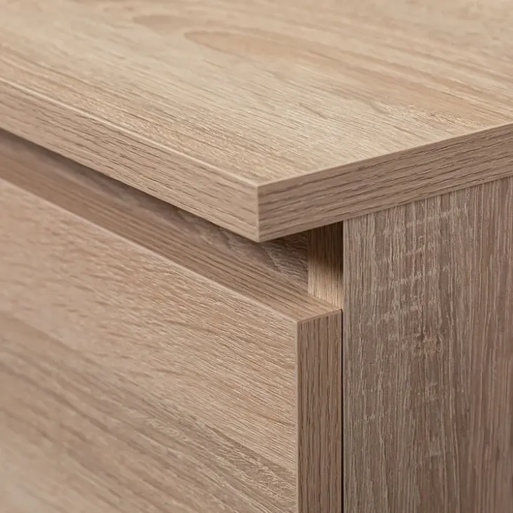Cassettiera 140x120h cm moderna 10 cassetti rovere Living