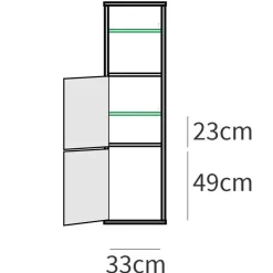 Colonna bagno sospesa 37x150h cm 2 ante 2 vani bianco Jasmund - Crown