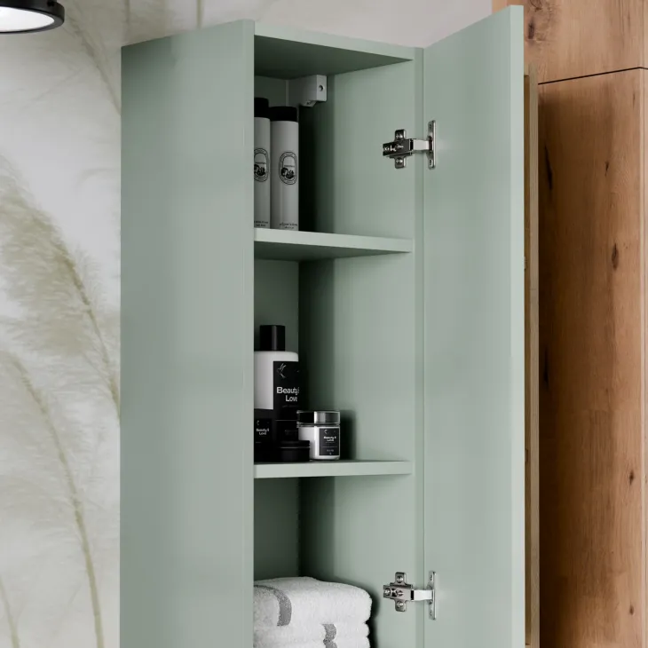 Colonna bagno sospesa 30x160h cm 2 ante verde salvia Speranza