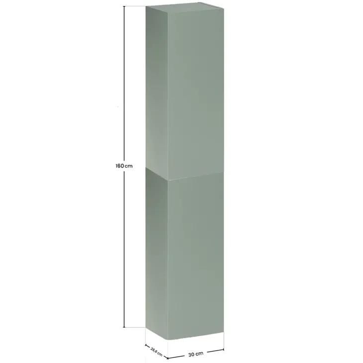 Colonna bagno sospesa 30x160h cm 2 ante verde salvia Speranza