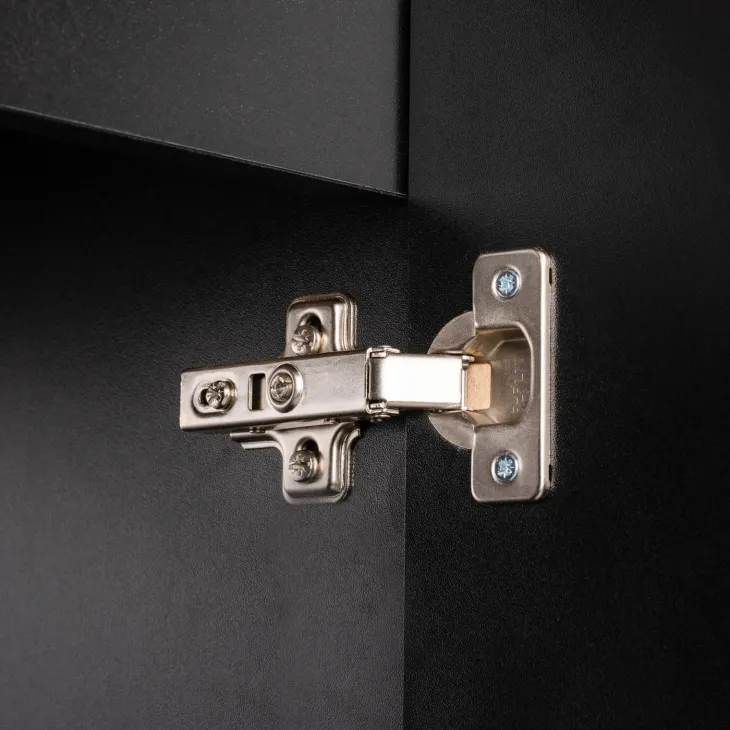 Colonna bagno sospesa 30x140h cm cannettato 2 ante nero Cleany