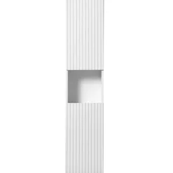 Colonna bagno sospesa 30x140h cm cannettato 2 ante bianco Cleany