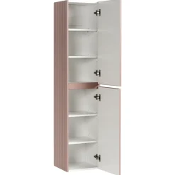 Colonna bagno sospesa 35x160h cm cannettato 2 ante rosa Autentic