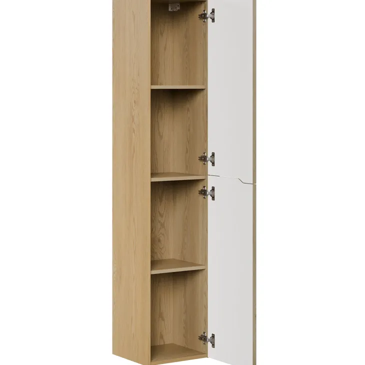 Colonna bagno sospesa 35x170h cm cannettato 2 ante rovere Pretty