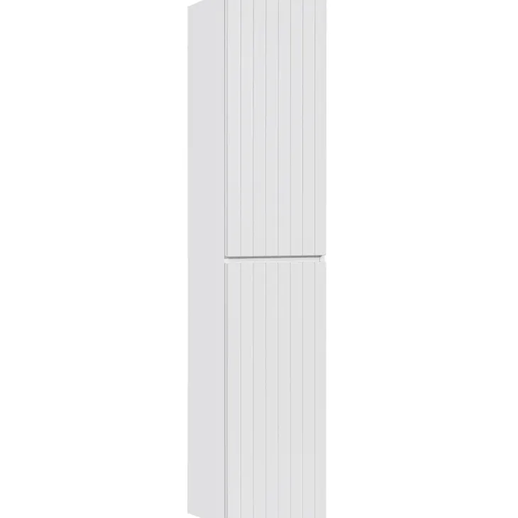Colonna bagno sospesa 35x160h cm cannettato 2 ante bianco Autentic