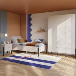 Comodino 59x59h cm 2 cassetti beige cashmere Simple