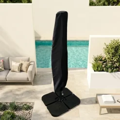 Copertura protettiva in poliestere impermeabile nero per ombrellone da giardino Formentera