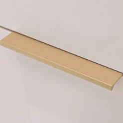 Credenza alta 80x140h cm 1 anta 2 cassetti cannettato moderna beige Vanessa