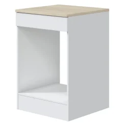 Cucina lineare 220 cm componibile bianco lucido rovere Kimera 3
