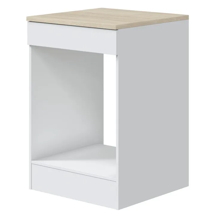 Cucina lineare 220 cm componibile bianco lucido rovere Kimera 3