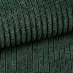 Divano letto angolare reversibile 243x142cm velluto a coste verde scuro Ofelia