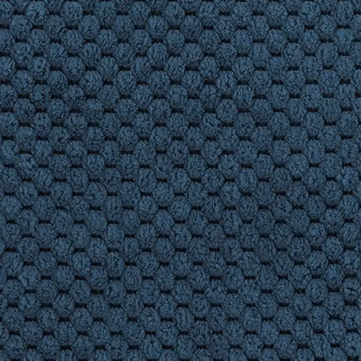 Divano letto matrimoniale 3 posti 251x95cm tessuto blu Pluffy