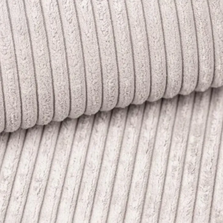 Divano letto panoramico 312x142cm velluto a coste beige Scintilla