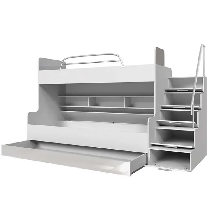 Letto a castello per bambini 254x120cm bianco Enrico Gihome®
