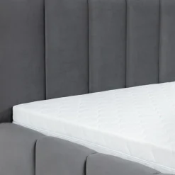 Letto alla francese 140x200 cm con rete contenitore imbottito grigio scuro Cometa