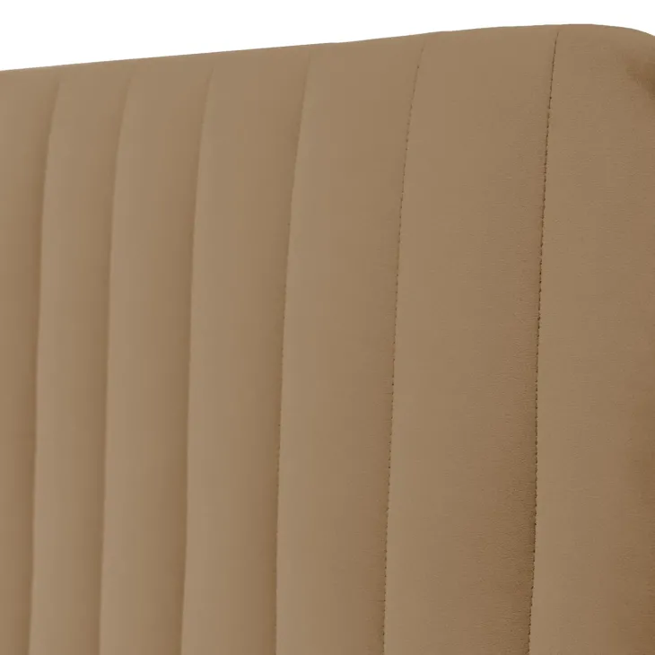 Letto contenitore matrimoniale oversize 180x200 imbottito velluto tortora Poffi