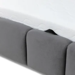 Letto matrimoniale 160x200 cm con rete contenitore imbottito grigio scuro Cometa