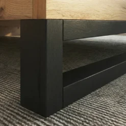 Letto matrimoniale 160x200cm rovere nero industrial Petra