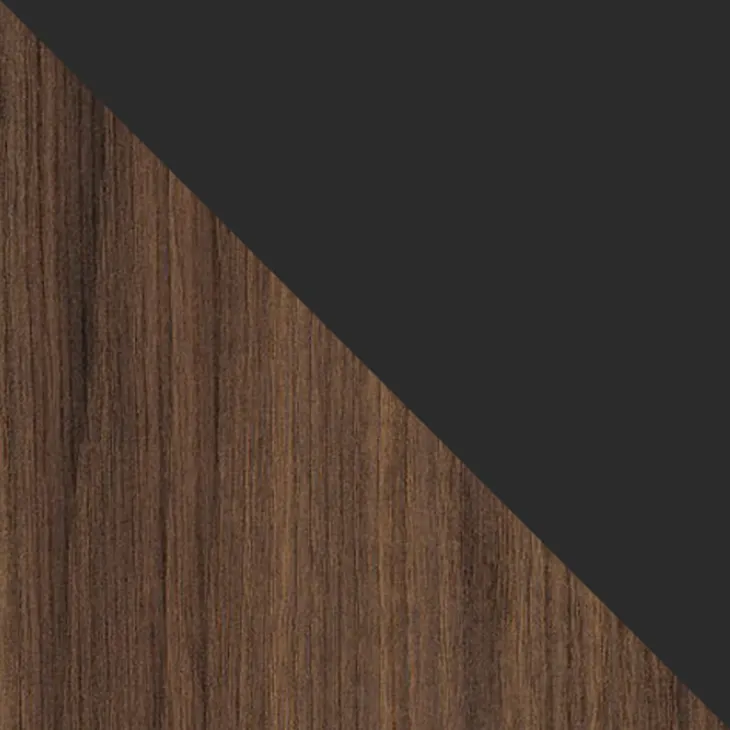 Libreria mobile multiuso 105x167h cm 2 ante noce nero Wrappy