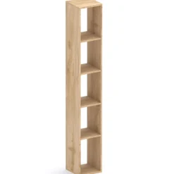 Libreria moderna 84x186h cm 1 anta rovere chiaro Sunset 1004