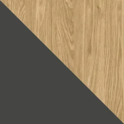 Libreria 83x195 cm 3 ante 3 vani a giorno antracite rovere Essenzia