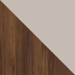 Libreria 90x166h cm 3 ante 3 vani a giorno beige cashmere noce Serenia