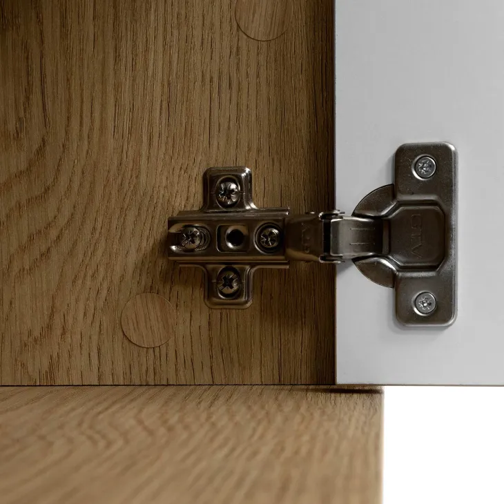 Madia moderna 139x75h cm 2 ante rovere effetto marmo nero Roundi