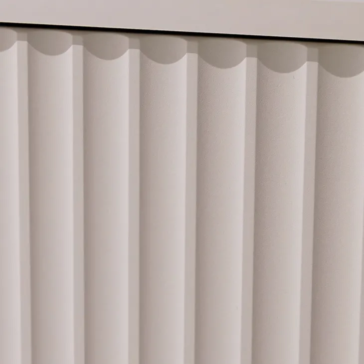 Madia 107x80h cm 1 anta 2 cassetti cannettato moderna beige Vanessa