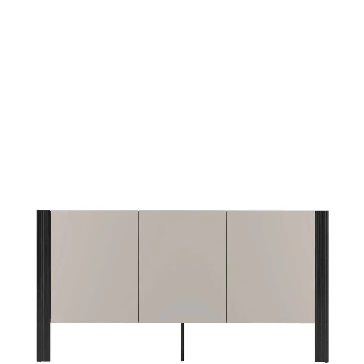 Madia 151x79h cm 3 ante con design scanalato beige cashmere nero Medellín