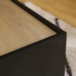 Madia 160x75h cm 3 ante moderna nero rovere Rhea