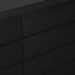 Madia 200x81h cm 4 ante soggiorno nero Wild
