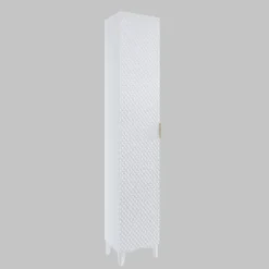 Mobile bagno a terra 61cm con colonna bianco frontali decorati Konny