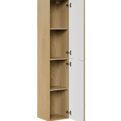 Mobile bagno sospeso cannettato 60cm con colonna rovere Pretty