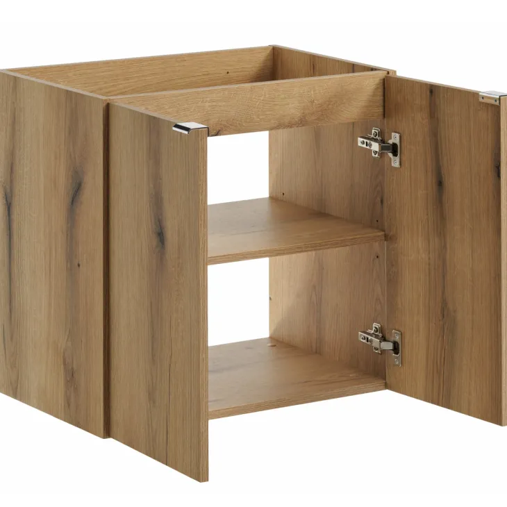 Mobile bagno sospeso 140cm 4 ante con colonna rovere Rovery