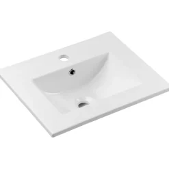Mobile bagno sospeso 50cm cannettato con lavabo 2 cassetti verde salvia Greeny
