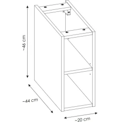 Mobile bagno sospeso 100cm cannettato con lavabo, colonna e specchio beige Autentic