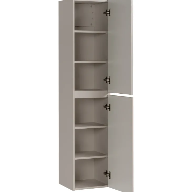Mobile bagno sospeso 180cm cannettato con 2 lavabi, colonna e 2 specchi beige Autentic