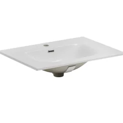 Mobile bagno sospeso 80cm cannettato con lavabo 1 cassettone beige Autentic