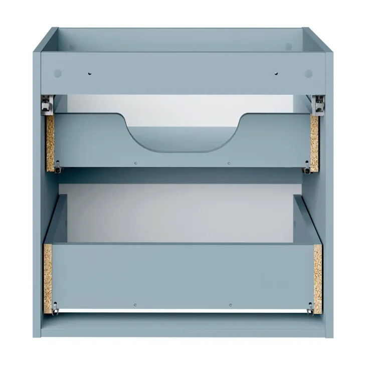 Mobile bagno sospeso 120cm cannettato 4 cassetti azzurro rovere Celestiale